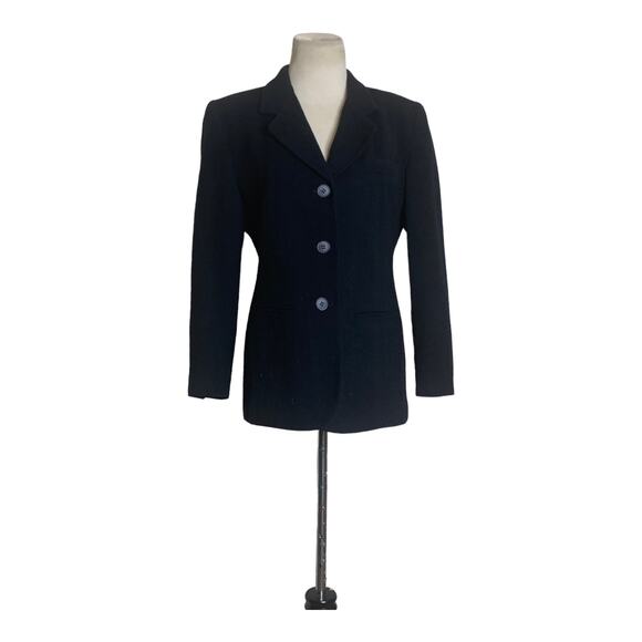 Norton McNaughton vintage black wool 3 buttons blazer size 8P - Picture 10 of 10